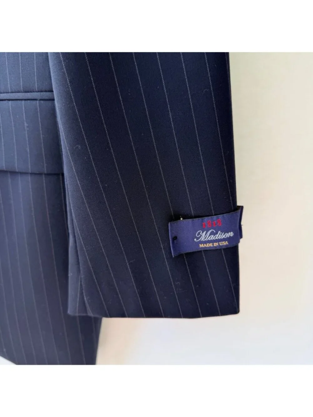 Brooks Brothers 1818 Madison Navy Suit 39R / 38x32 Estrato Tollegna Wool USA
